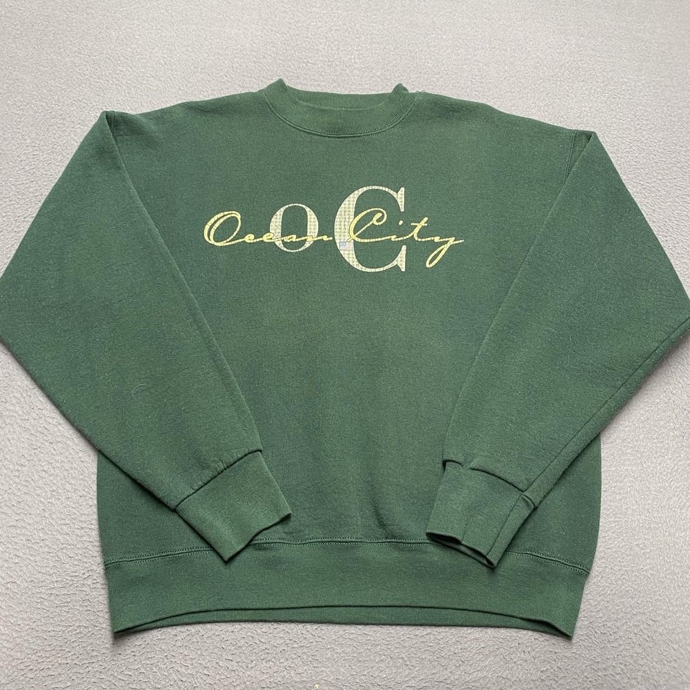 Vintage Ocean City‎ Sweatshirt Mens Large Crewneck Pullover Fruit Loom 90s USA